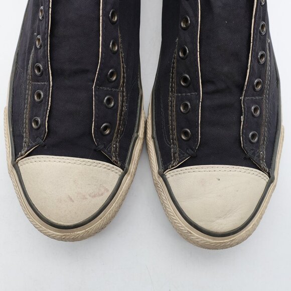 Converse X John Varvatos Men’s 10.5 Women's 12.5 Black Leather Sneakers Laceless - Picture 11 of 11